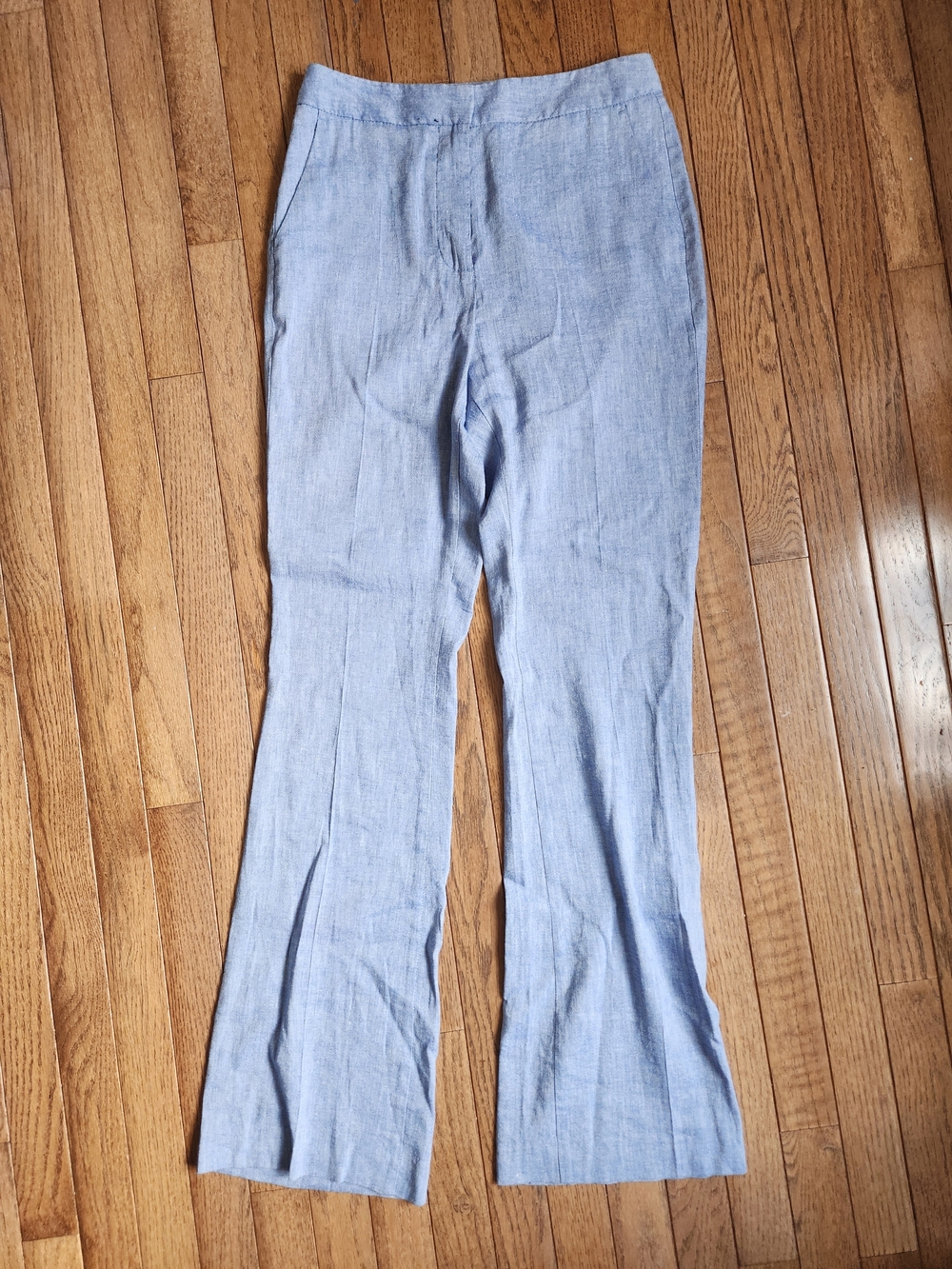 Zara Light Blue Chambray Trousers